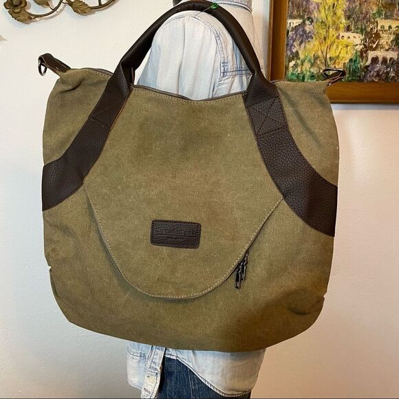 Threaded pear crossbody canvas bag - Picture 6 of 16